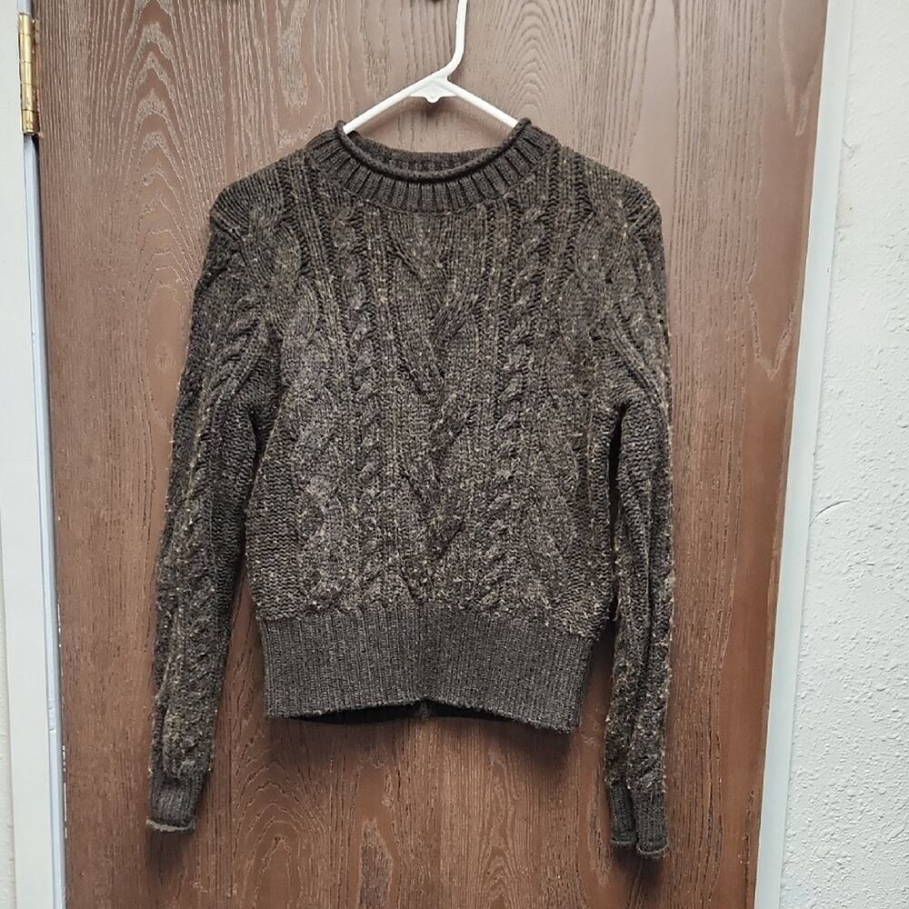 Banana Republic Dark Brown Cable Knit Sweater